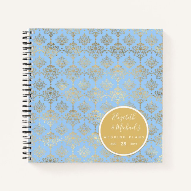 Budget Wedding Planner Personalized Trendy Modern Notebook (Front)