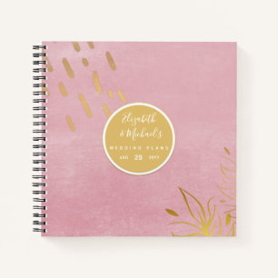 Budget Wedding Planner Personalized Trendy Modern Notebook
