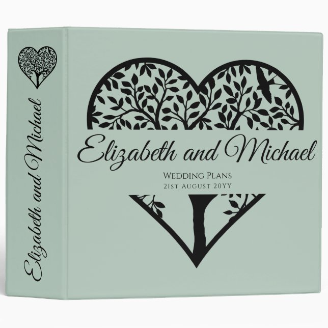 Budget WEDDING PLANS Custom Planning 3 Ring Binder (Front/Spine)