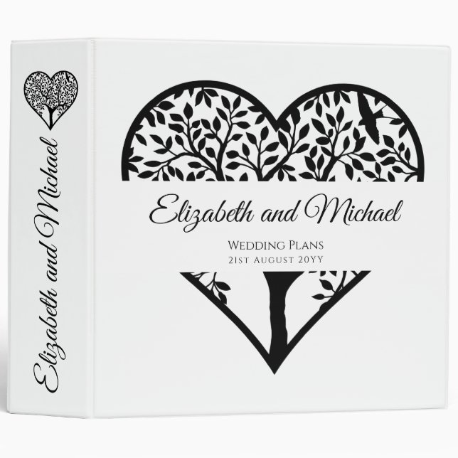 Budget WEDDING PLANS Custom Planning 3 Ring Binder (Front/Spine)