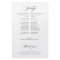 Budget wedding program black white elegant