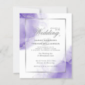 Budget Wedding Rainbow Violet  Silver Abstract (Front)