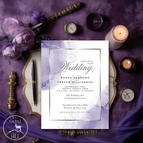 Budget Wedding Rainbow Violet Silver Abstract