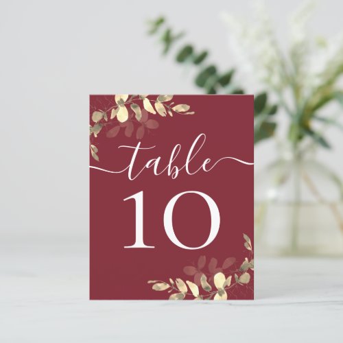 BUDGET Wedding Reception Eucalyptus Table Number