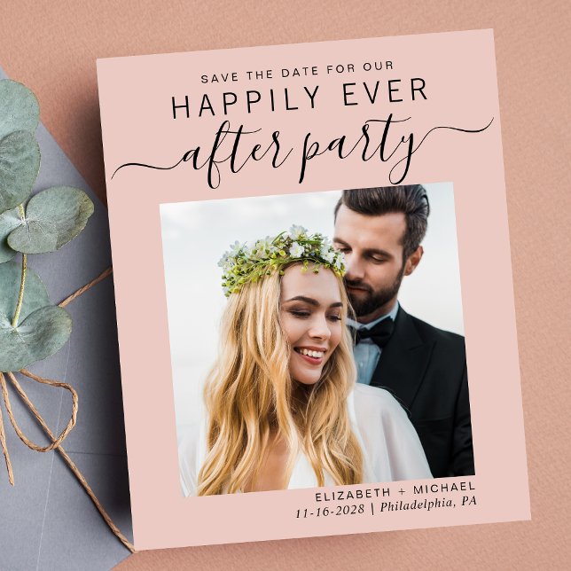 Budget Wedding Reception Photo Blush Save The Date (Your love story deserves a grand celebration!)