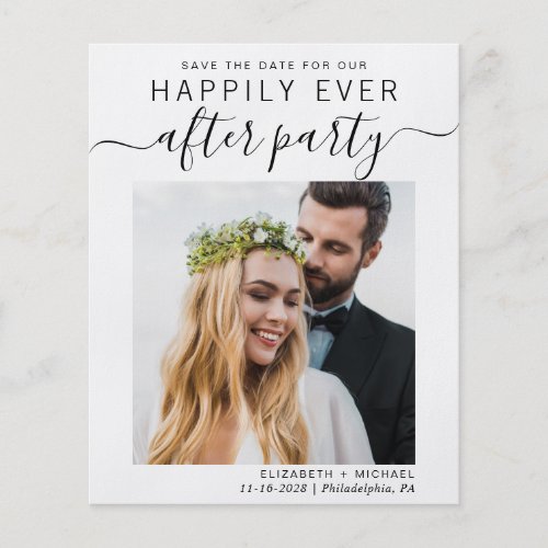 Budget Wedding Reception Photo Save The Date Flyer