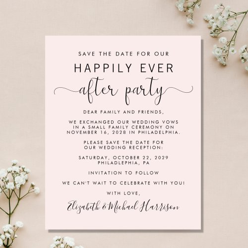 Budget Wedding Reception Pink Save the Date