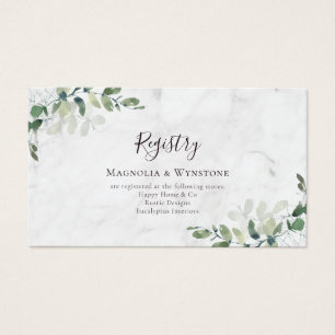BUDGET Wedding Registry Eucalyptus Enclosure Card