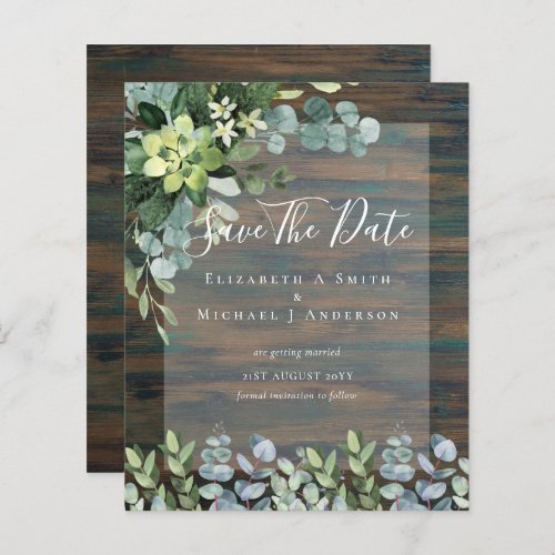 BUDGET WEDDING SAVE DATES _ GREENERY Eucalyptus