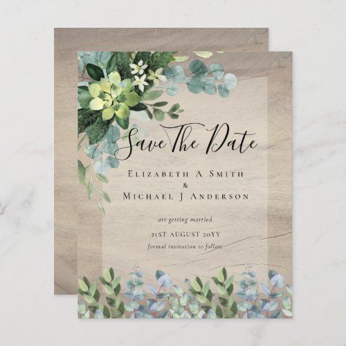 BUDGET WEDDING SAVE DATES _ GREENERY Eucalyptus