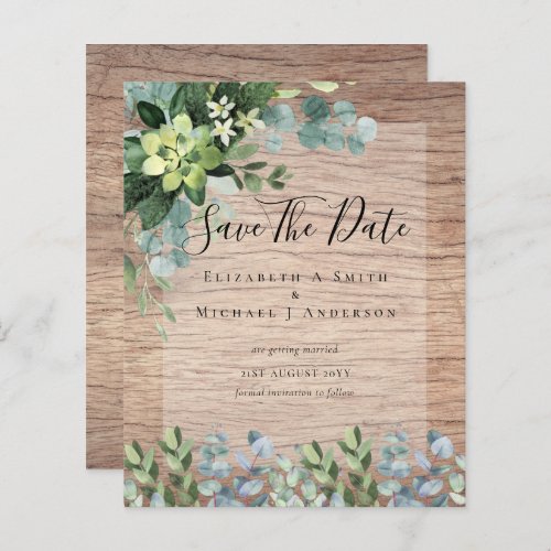 BUDGET WEDDING SAVE DATES _ GREENERY Eucalyptus