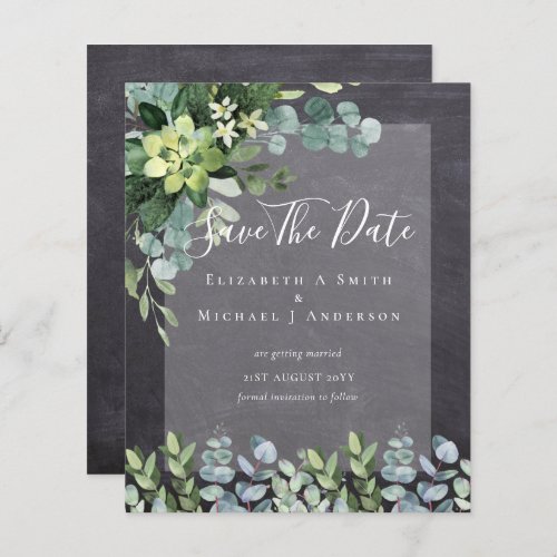 BUDGET WEDDING SAVE DATES _ GREENERY Eucalyptus