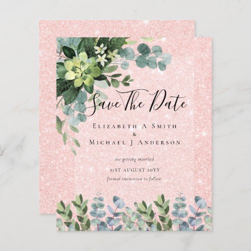 BUDGET WEDDING SAVE DATES _ GREENERY Eucalyptus