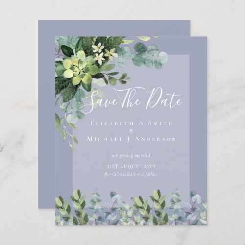 BUDGET WEDDING SAVE DATES _ GREENERY Eucalyptus