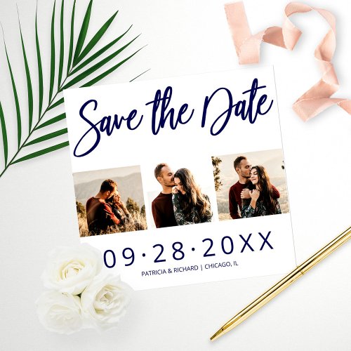 Budget Wedding Save The Date 3 Photo Collage