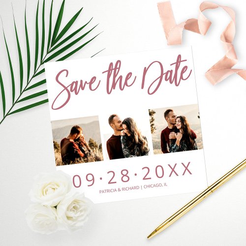 Budget Wedding Save The Date 3 Photo Collage