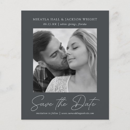 Budget Wedding Save the Date Casual Script Photo