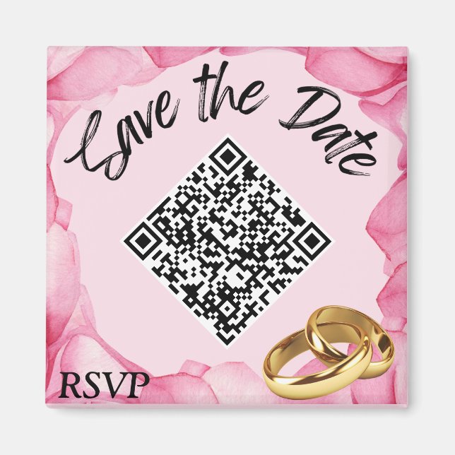 Budget Wedding Save the Date Magnet Bargain (Front)