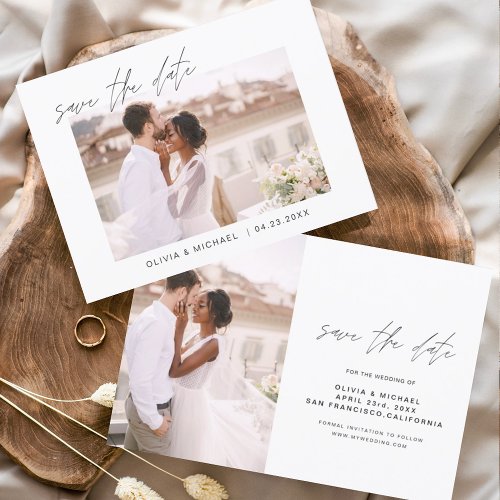 Budget Wedding Save the Date Photo Minimalist