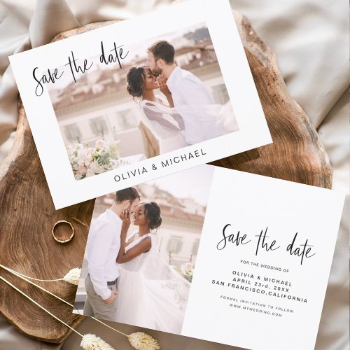 Budget Wedding Save the Date Photo Minimalist