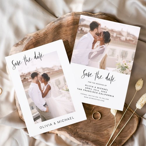 Budget Wedding Save the Date Photo Minimalist