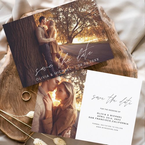 Budget Wedding Save the Date Photo Minimalist