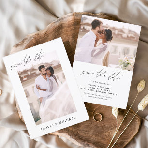 Budget Wedding Save the Date Photo Minimalist Flyer