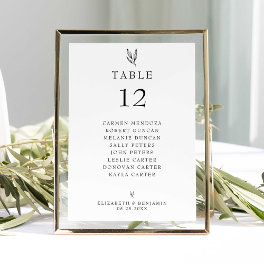 Budget Wedding Seating Chart Table Minimalist