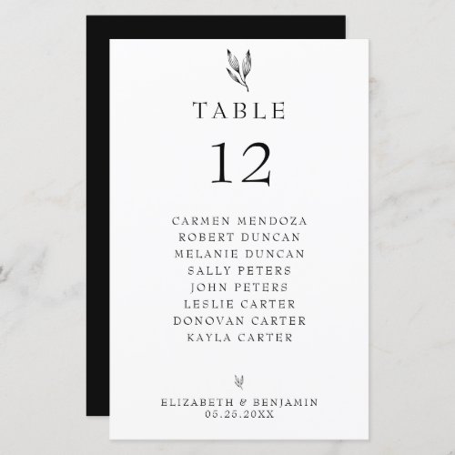 Budget Wedding Seating Chart Table Minimalist