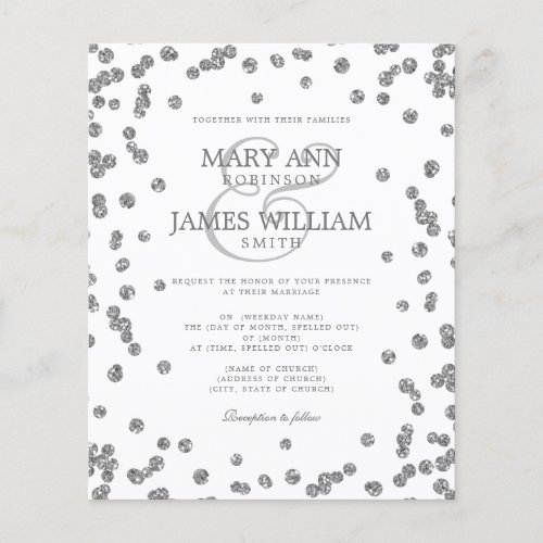 Budget Wedding Silver Glitter Confetti 