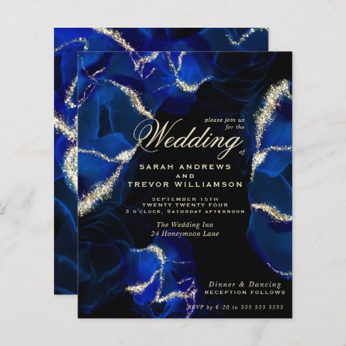 Budget Wedding Stunning Royal Blue on Black