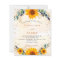 Budget wedding sunflowers eucalyptus QR code RSVP