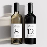 Budget Wedding Table Number Wine Labels at Zazzle