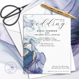 Budget Wedding Teal Violet Alcohol Ink