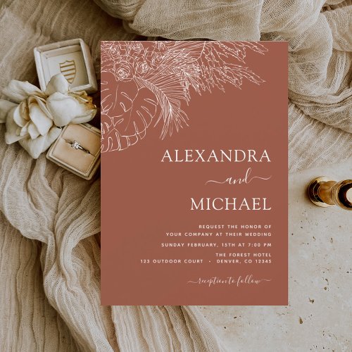 Budget Wedding Terracotta Burnt Orange Floral 