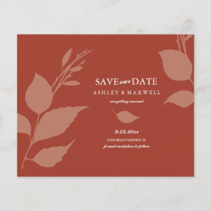 Budget Wedding Terracotta Save The Date Flyer
