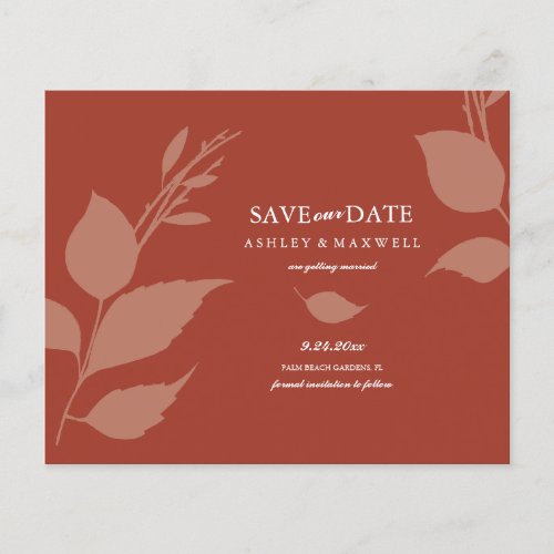 Budget Wedding Terracotta Save The Date Flyer