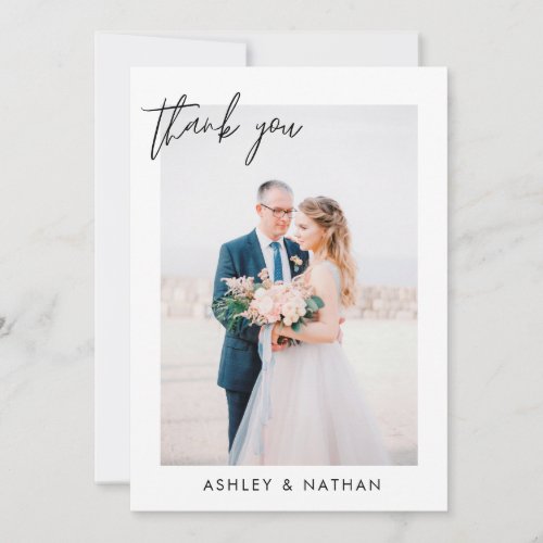 Budget Wedding Thank You Photo Minimalist 