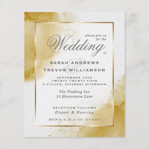 Budget Wedding Tuscany Yellow Gold Abstract Marble