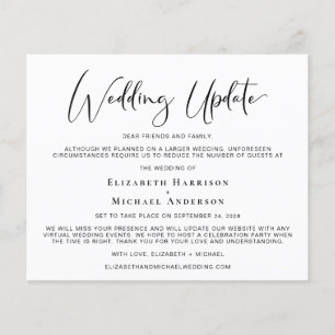 Budget Wedding Update Announcement