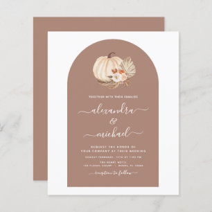 Budget Wedding White Pumpkins Boho Terracotta