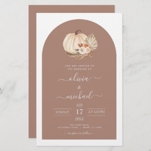 Budget Wedding White Pumpkins Boho Terracotta