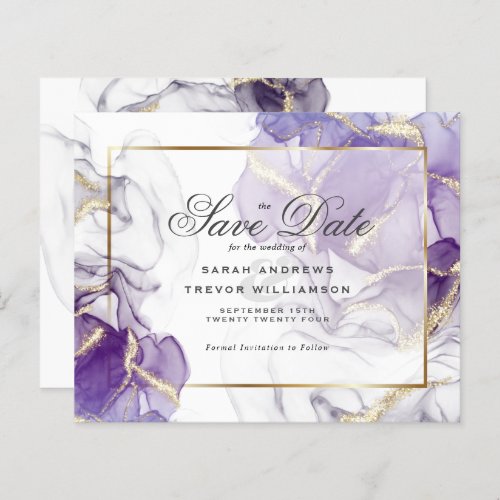 Budget Wedding Wild Wisteria Gold Abstract