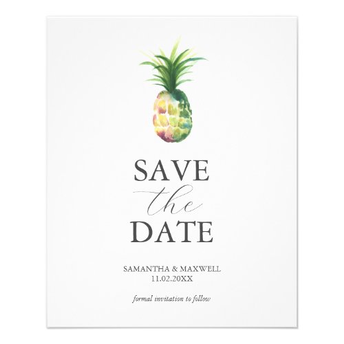 Budget Weddings Save The Date Pineapple Flyer