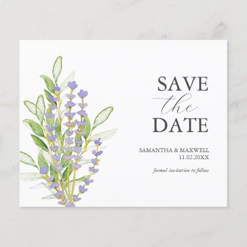 Budget Weddings Save The Date Watercolor Lavender Flyer