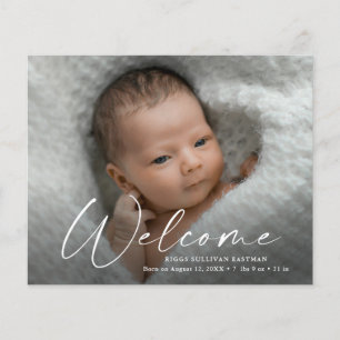 Budget Welcome Baby Photo Thank You Card
