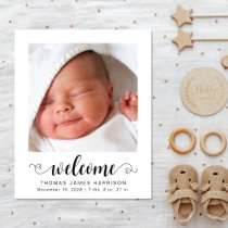 Budget Welcome Photos Birth Announcement