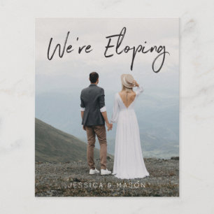 Budget We're Eloping Handwritten Invitation Flyer