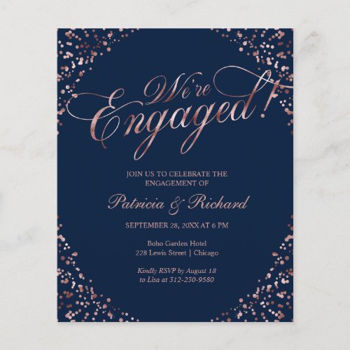 Budget Were Engaged Engagement Party Invitation