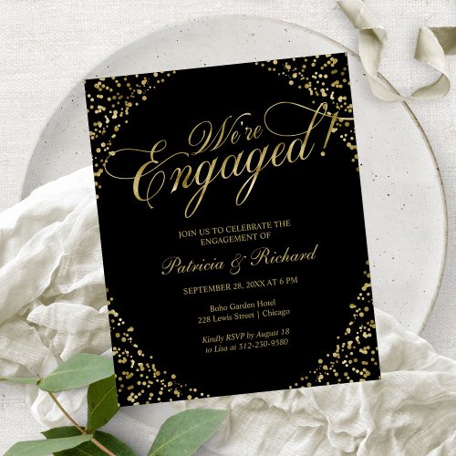 Budget Were Engaged Engagement Party Invitation